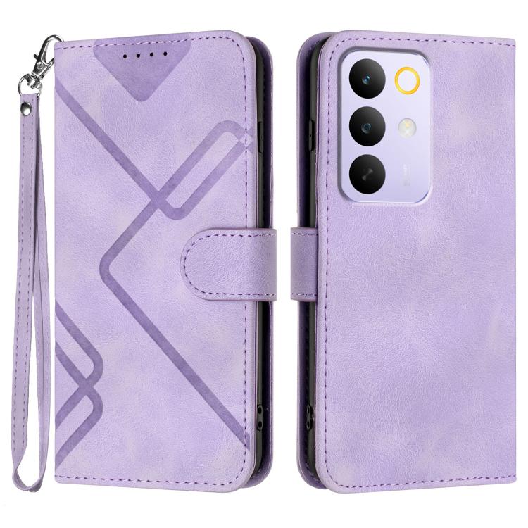 Line Pattern Skin Feel Leather Phone Case, For Realme 16T 5G, For Realme C100 4G, For Realme 15x 5G India / Realme C85 5G, For Realme P4 Pro 5G, For Realme P4 5G, For Realme 15T 5G, For Realme C71 India, For Realme 15 5G / Realme 15 Pro 5G             ...