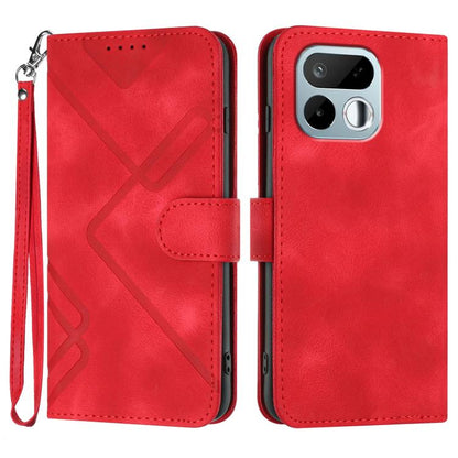 Line Pattern Skin Feel Leather Phone Case, For Realme 16T 5G, For Realme C100 4G, For Realme 15x 5G India / Realme C85 5G, For Realme P4 Pro 5G, For Realme P4 5G, For Realme 15T 5G, For Realme C71 India, For Realme 15 5G / Realme 15 Pro 5G             ...