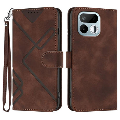 Line Pattern Skin Feel Leather Phone Case, For Realme 16T 5G, For Realme C100 4G, For Realme 15x 5G India / Realme C85 5G, For Realme P4 Pro 5G, For Realme P4 5G, For Realme 15T 5G, For Realme C71 India, For Realme 15 5G / Realme 15 Pro 5G             ...