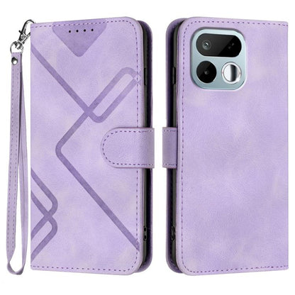 Line Pattern Skin Feel Leather Phone Case, For Realme 16T 5G, For Realme C100 4G, For Realme 15x 5G India / Realme C85 5G, For Realme P4 Pro 5G, For Realme P4 5G, For Realme 15T 5G, For Realme C71 India, For Realme 15 5G / Realme 15 Pro 5G             ...