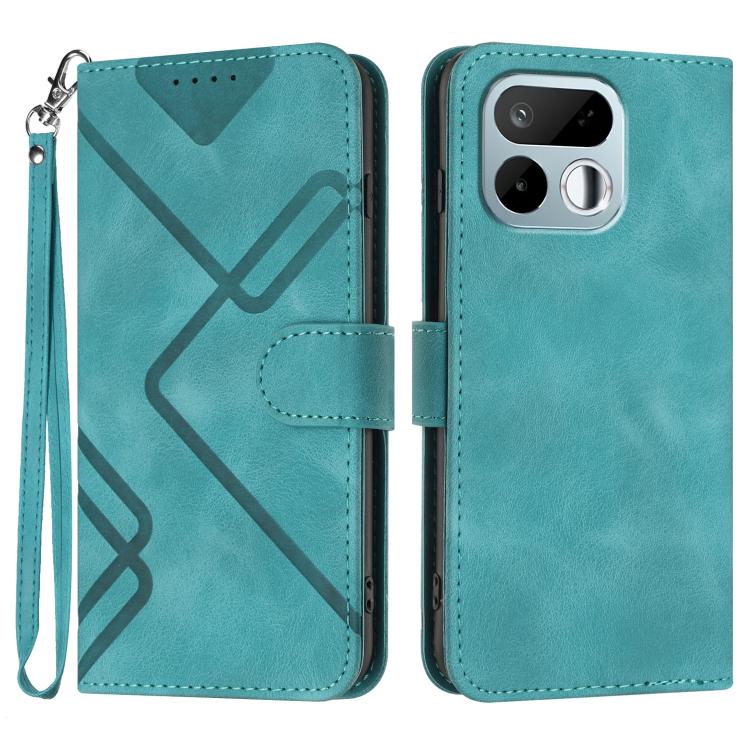 Line Pattern Skin Feel Leather Phone Case, For Realme 16T 5G, For Realme C100 4G, For Realme 15x 5G India / Realme C85 5G, For Realme P4 Pro 5G, For Realme P4 5G, For Realme 15T 5G, For Realme C71 India, For Realme 15 5G / Realme 15 Pro 5G             ...