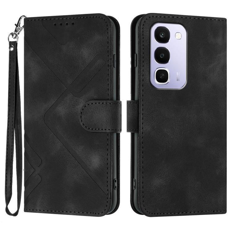 Line Pattern Skin Feel Leather Phone Case, For Realme 16T 5G, For Realme C100 4G, For Realme 15x 5G India / Realme C85 5G, For Realme P4 Pro 5G, For Realme P4 5G, For Realme 15T 5G, For Realme C71 India, For Realme 15 5G / Realme 15 Pro 5G             ...