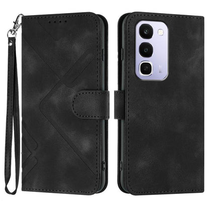 Line Pattern Skin Feel Leather Phone Case, For Realme 16T 5G, For Realme C100 4G, For Realme 15x 5G India / Realme C85 5G, For Realme P4 Pro 5G, For Realme P4 5G, For Realme 15T 5G, For Realme C71 India, For Realme 15 5G / Realme 15 Pro 5G             ...