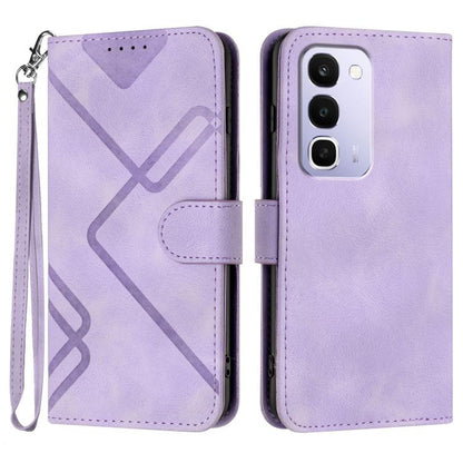 Line Pattern Skin Feel Leather Phone Case, For Realme 16T 5G, For Realme C100 4G, For Realme 15x 5G India / Realme C85 5G, For Realme P4 Pro 5G, For Realme P4 5G, For Realme 15T 5G, For Realme C71 India, For Realme 15 5G / Realme 15 Pro 5G             ...