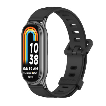 Mijobs Flat Hole Breathable Silicone Watch Band, For Xiaomi Smart Band 11 / 10 / 9 / 8