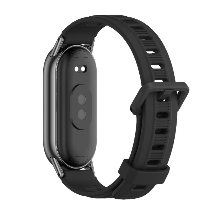Mijobs Flat Hole Breathable Silicone Watch Band, For Xiaomi Smart Band 11 / 10 / 9 / 8