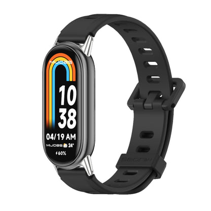 Mijobs Flat Hole Breathable Silicone Watch Band, For Xiaomi Smart Band 11 / 10 / 9 / 8