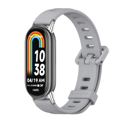 Mijobs Flat Hole Breathable Silicone Watch Band, For Xiaomi Smart Band 11 / 10 / 9 / 8