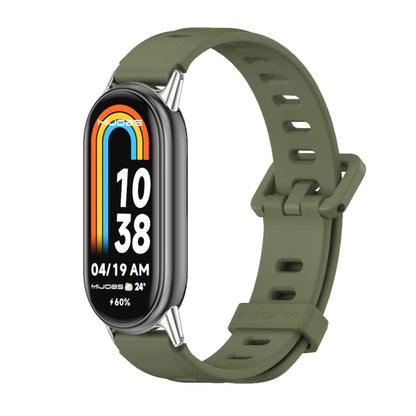 Mijobs Flat Hole Breathable Silicone Watch Band, For Xiaomi Smart Band 11 / 10 / 9 / 8