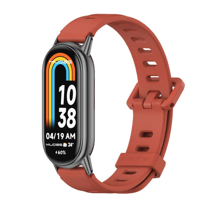 Mijobs Flat Hole Breathable Silicone Watch Band, For Xiaomi Smart Band 11 / 10 / 9 / 8