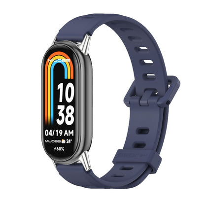Mijobs Flat Hole Breathable Silicone Watch Band, For Xiaomi Smart Band 11 / 10 / 9 / 8