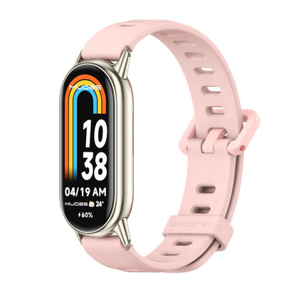 Mijobs Flat Hole Breathable Silicone Watch Band, For Xiaomi Smart Band 11 / 10 / 9 / 8