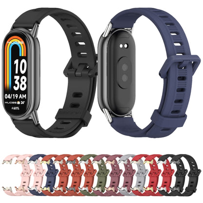 Mijobs Flat Hole Breathable Silicone Watch Band, For Xiaomi Smart Band 11 / 10 / 9 / 8