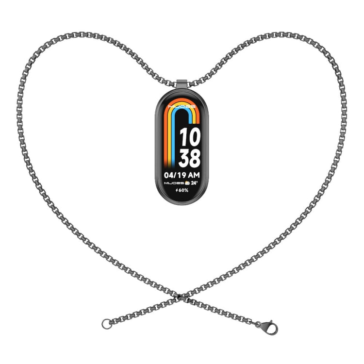 Mijobs Metal Pendant Stainless Steel Watch Necklace, For Xiaomi Smart Band 11 / 10 / 9 / 8