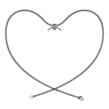 Mijobs Metal Pendant Stainless Steel Watch Necklace, For Xiaomi Smart Band 11 / 10 / 9 / 8