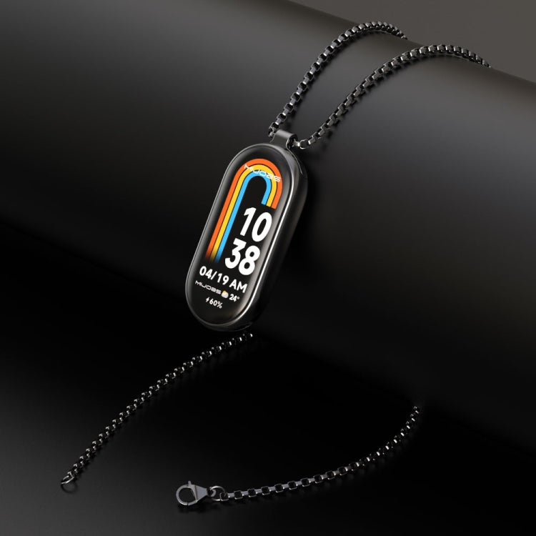 Mijobs Metal Pendant Stainless Steel Watch Necklace, For Xiaomi Smart Band 11 / 10 / 9 / 8