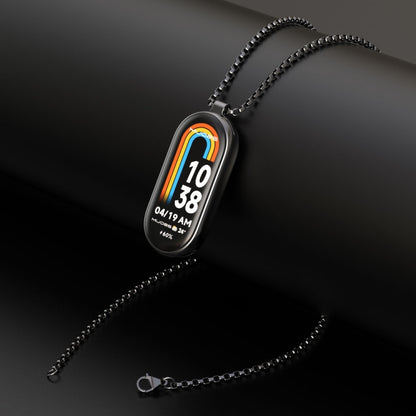 Mijobs Metal Pendant Stainless Steel Watch Necklace, For Xiaomi Smart Band 11 / 10 / 9 / 8