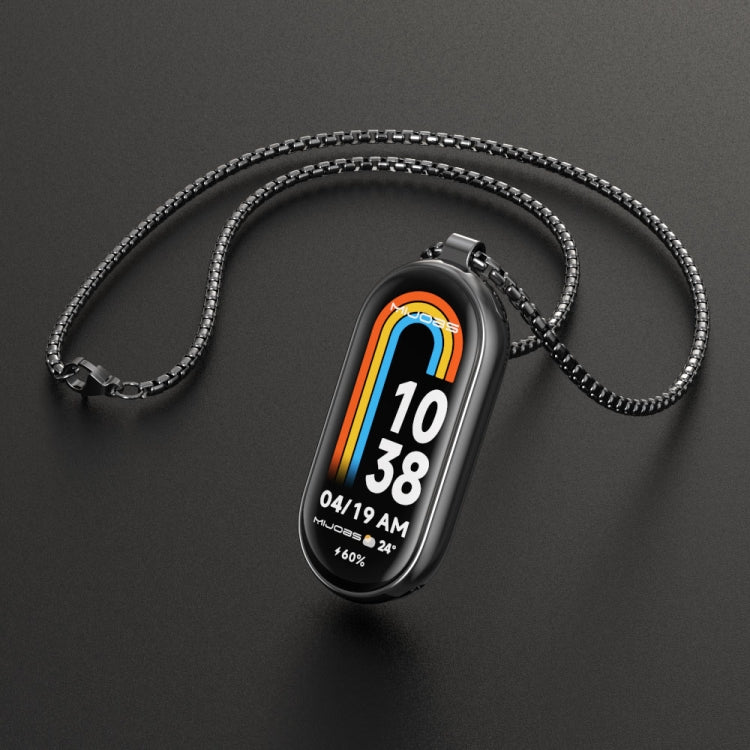 Mijobs Metal Pendant Stainless Steel Watch Necklace, For Xiaomi Smart Band 11 / 10 / 9 / 8