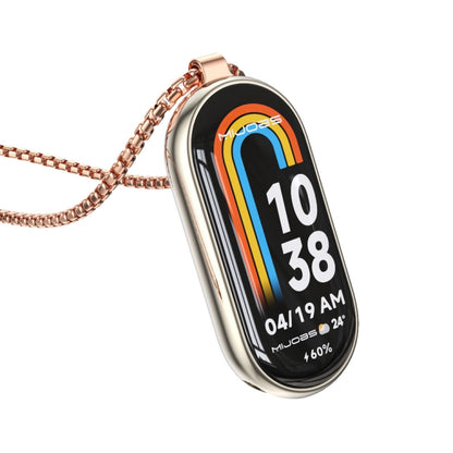 Mijobs Metal Pendant Stainless Steel Watch Necklace, For Xiaomi Smart Band 11 / 10 / 9 / 8