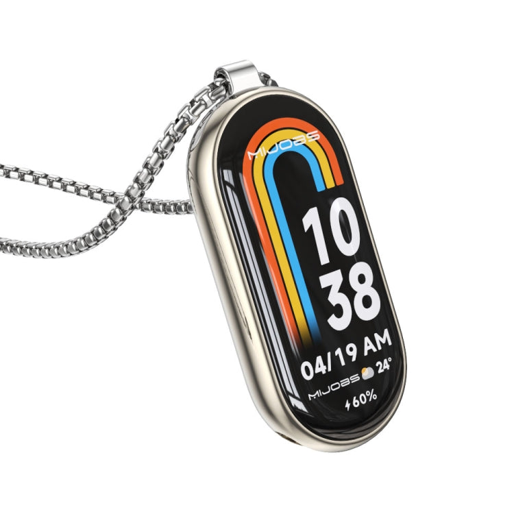 Mijobs Metal Pendant Stainless Steel Watch Necklace, For Xiaomi Smart Band 11 / 10 / 9 / 8