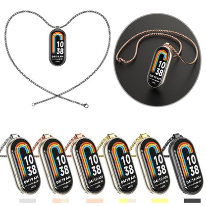 Mijobs Metal Pendant Stainless Steel Watch Necklace, For Xiaomi Smart Band 11 / 10 / 9 / 8