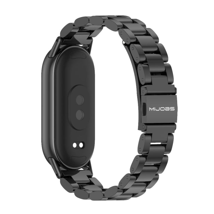 Mijobs Three Bead Stainless Steel Watch Band, For Xiaomi Smart Band 11 / 10 / 9 / 8