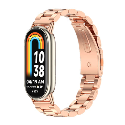 Mijobs Three Bead Stainless Steel Watch Band, For Xiaomi Smart Band 11 / 10 / 9 / 8