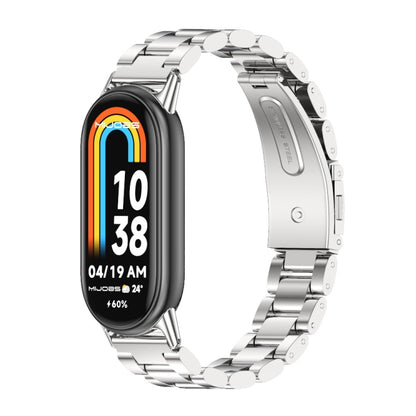 Mijobs Three Bead Stainless Steel Watch Band, For Xiaomi Smart Band 11 / 10 / 9 / 8