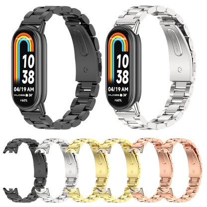 Mijobs Three Bead Stainless Steel Watch Band, For Xiaomi Smart Band 11 / 10 / 9 / 8