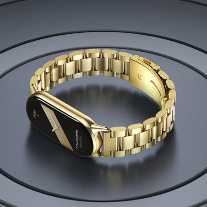 Mijobs Three Bead Stainless Steel Watch Band, For Xiaomi Smart Band 11 / 10 / 9 / 8