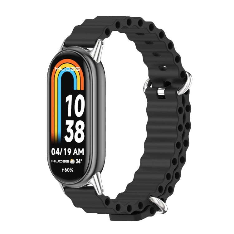 Mijobs Marine Silicone Breathable Watch Band, For Xiaomi Smart Band 11 / 10 / 9 / 8