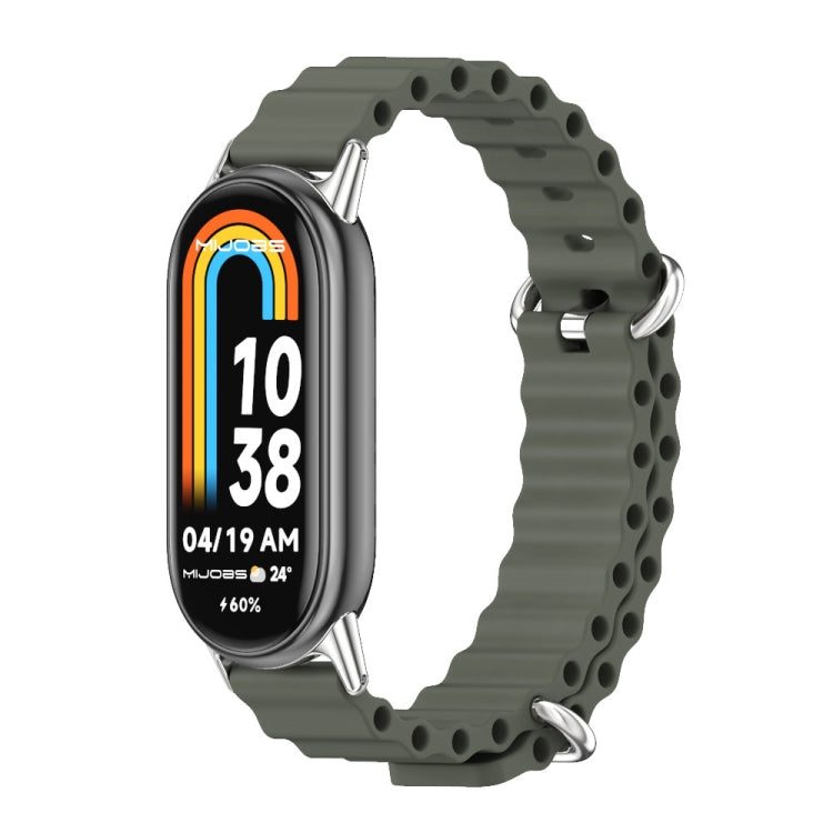 Mijobs Marine Silicone Breathable Watch Band, For Xiaomi Smart Band 11 / 10 / 9 / 8