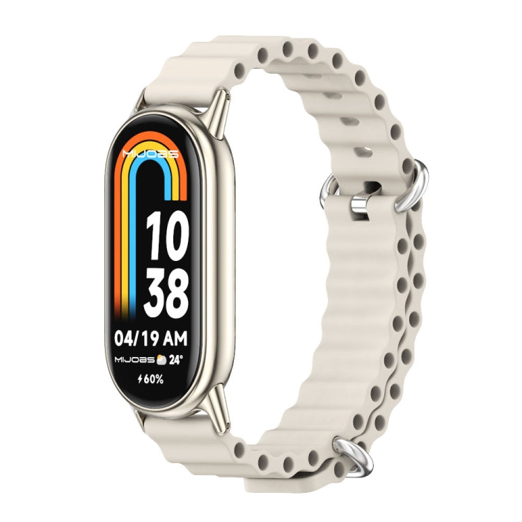 Mijobs Marine Silicone Breathable Watch Band, For Xiaomi Smart Band 11 / 10 / 9 / 8