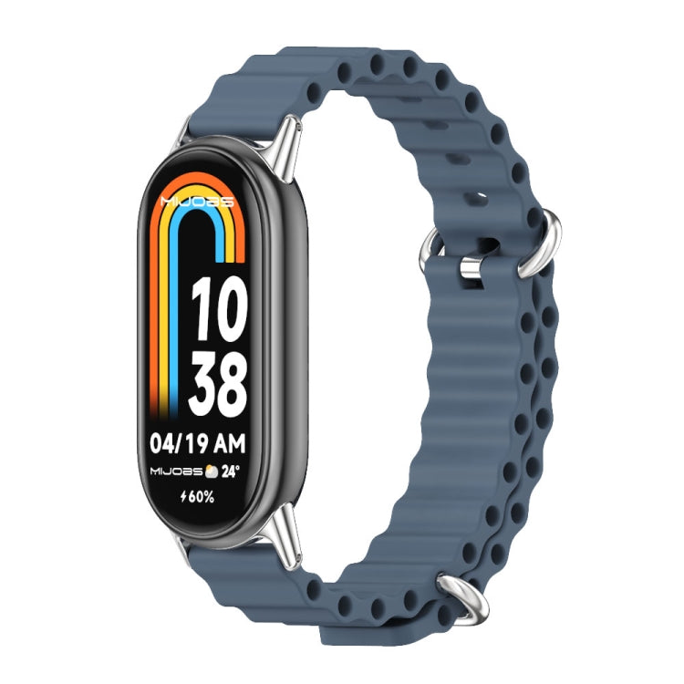 Mijobs Marine Silicone Breathable Watch Band, For Xiaomi Smart Band 11 / 10 / 9 / 8
