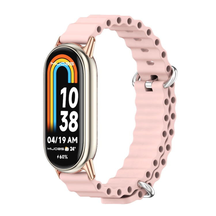 Mijobs Marine Silicone Breathable Watch Band, For Xiaomi Smart Band 11 / 10 / 9 / 8