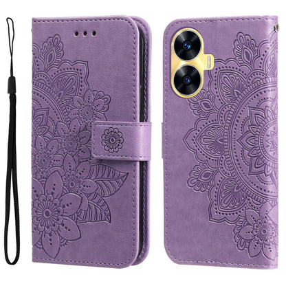 Seven-petal Flowers Embossing Leather Phone Case, For Realme C67 4G Global, For Realme C67 / 11 5G Taiwan Version, For Realme 11 4G Global, For Realme C53 / Narzo N53, For Realme 11, For Realme 11 Pro / 11 Pro+, For Realme C65 4G                       ...