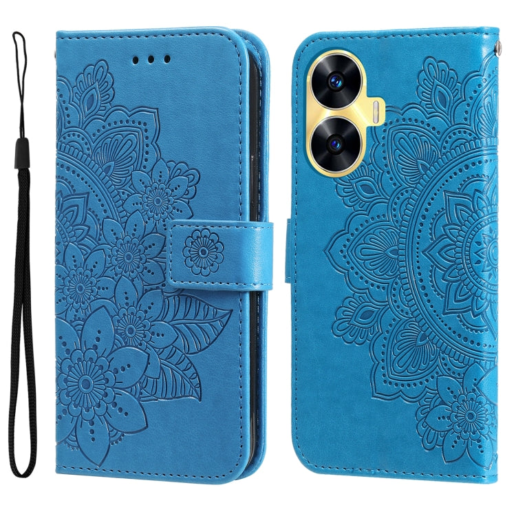 Seven-petal Flowers Embossing Leather Phone Case, For Realme C67 4G Global, For Realme C67 / 11 5G Taiwan Version, For Realme 11 4G Global, For Realme C53 / Narzo N53, For Realme 11, For Realme 11 Pro / 11 Pro+, For Realme C65 4G                       ...