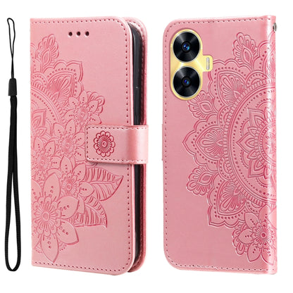 Seven-petal Flowers Embossing Leather Phone Case, For Realme C67 4G Global, For Realme C67 / 11 5G Taiwan Version, For Realme 11 4G Global, For Realme C53 / Narzo N53, For Realme 11, For Realme 11 Pro / 11 Pro+, For Realme C65 4G                       ...