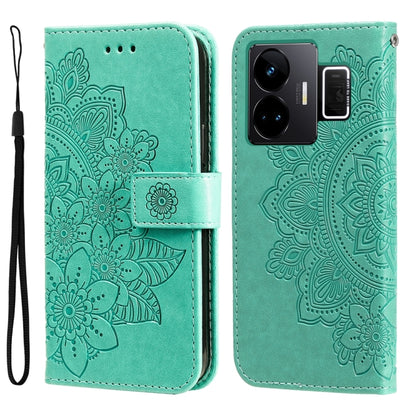 Seven-petal Flowers Embossing Leather Phone Case, For Realme C67 4G Global, For Realme C67 / 11 5G Taiwan Version, For Realme 11 4G Global, For Realme C53 / Narzo N53, For Realme 11, For Realme 11 Pro / 11 Pro+, For Realme C65 4G                       ...