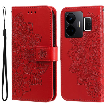 Seven-petal Flowers Embossing Leather Phone Case, For Realme C67 4G Global, For Realme C67 / 11 5G Taiwan Version, For Realme 11 4G Global, For Realme C53 / Narzo N53, For Realme 11, For Realme 11 Pro / 11 Pro+, For Realme C65 4G                       ...