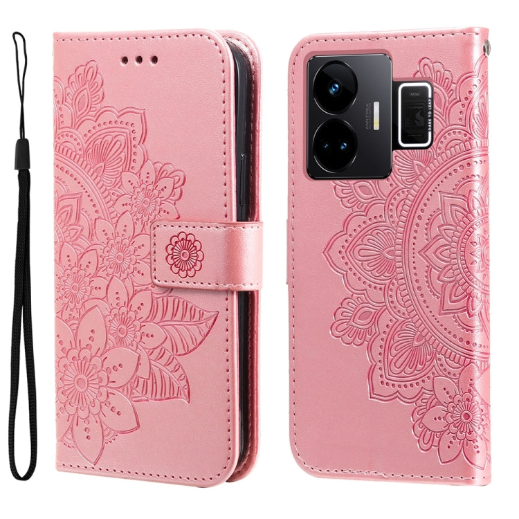 Seven-petal Flowers Embossing Leather Phone Case, For Realme C67 4G Global, For Realme C67 / 11 5G Taiwan Version, For Realme 11 4G Global, For Realme C53 / Narzo N53, For Realme 11, For Realme 11 Pro / 11 Pro+, For Realme C65 4G                       ...