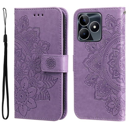 Seven-petal Flowers Embossing Leather Phone Case, For Realme C67 4G Global, For Realme C67 / 11 5G Taiwan Version, For Realme 11 4G Global, For Realme C53 / Narzo N53, For Realme 11, For Realme 11 Pro / 11 Pro+, For Realme C65 4G                       ...