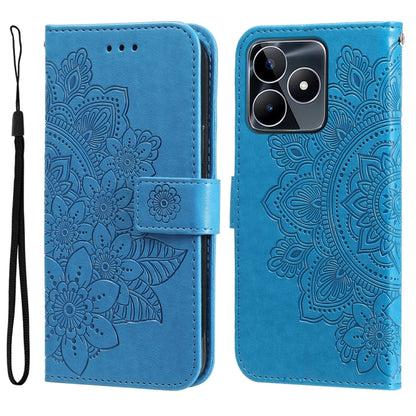 Seven-petal Flowers Embossing Leather Phone Case, For Realme C67 4G Global, For Realme C67 / 11 5G Taiwan Version, For Realme 11 4G Global, For Realme C53 / Narzo N53, For Realme 11, For Realme 11 Pro / 11 Pro+, For Realme C65 4G                       ...