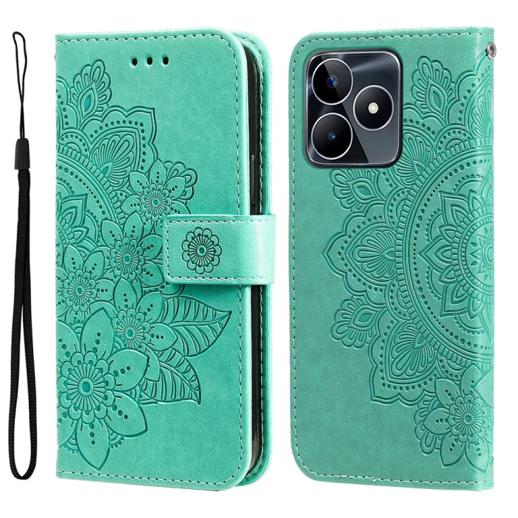 Seven-petal Flowers Embossing Leather Phone Case, For Realme C67 4G Global, For Realme C67 / 11 5G Taiwan Version, For Realme 11 4G Global, For Realme C53 / Narzo N53, For Realme 11, For Realme 11 Pro / 11 Pro+, For Realme C65 4G                       ...