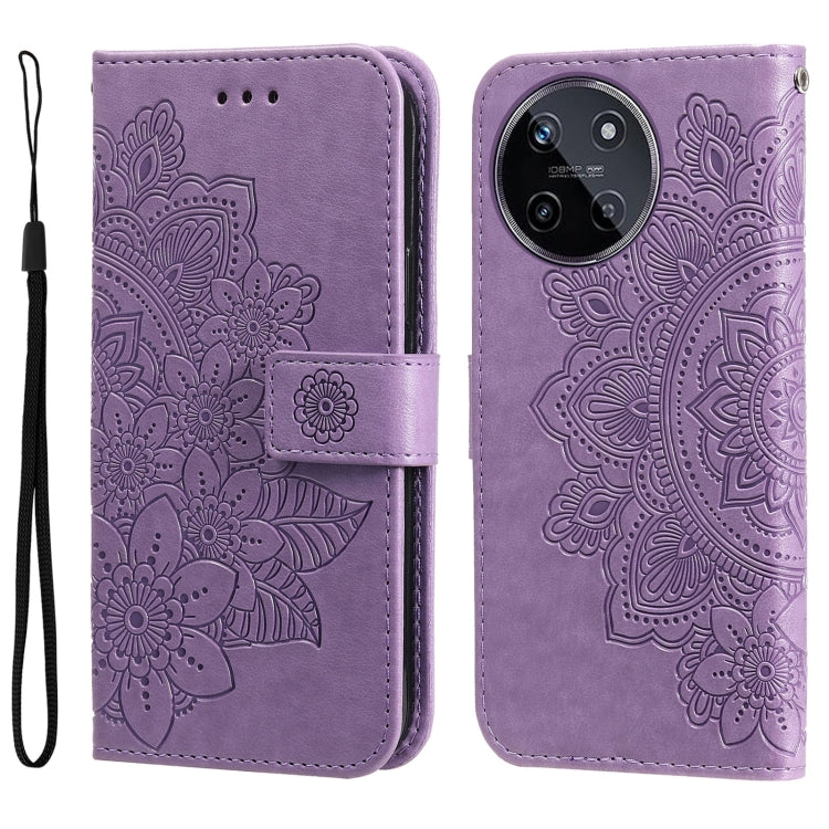 Seven-petal Flowers Embossing Leather Phone Case, For Realme C67 4G Global, For Realme C67 / 11 5G Taiwan Version, For Realme 11 4G Global, For Realme C53 / Narzo N53, For Realme 11, For Realme 11 Pro / 11 Pro+, For Realme C65 4G                       ...