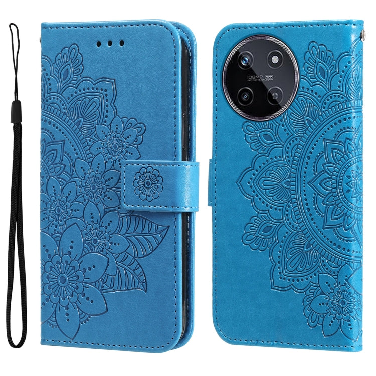 Seven-petal Flowers Embossing Leather Phone Case, For Realme C67 4G Global, For Realme C67 / 11 5G Taiwan Version, For Realme 11 4G Global, For Realme C53 / Narzo N53, For Realme 11, For Realme 11 Pro / 11 Pro+, For Realme C65 4G                       ...