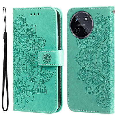 Seven-petal Flowers Embossing Leather Phone Case, For Realme C67 4G Global, For Realme C67 / 11 5G Taiwan Version, For Realme 11 4G Global, For Realme C53 / Narzo N53, For Realme 11, For Realme 11 Pro / 11 Pro+, For Realme C65 4G                       ...