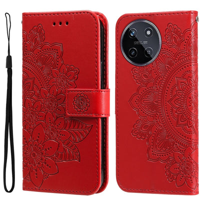 Seven-petal Flowers Embossing Leather Phone Case, For Realme C67 4G Global, For Realme C67 / 11 5G Taiwan Version, For Realme 11 4G Global, For Realme C53 / Narzo N53, For Realme 11, For Realme 11 Pro / 11 Pro+, For Realme C65 4G                       ...