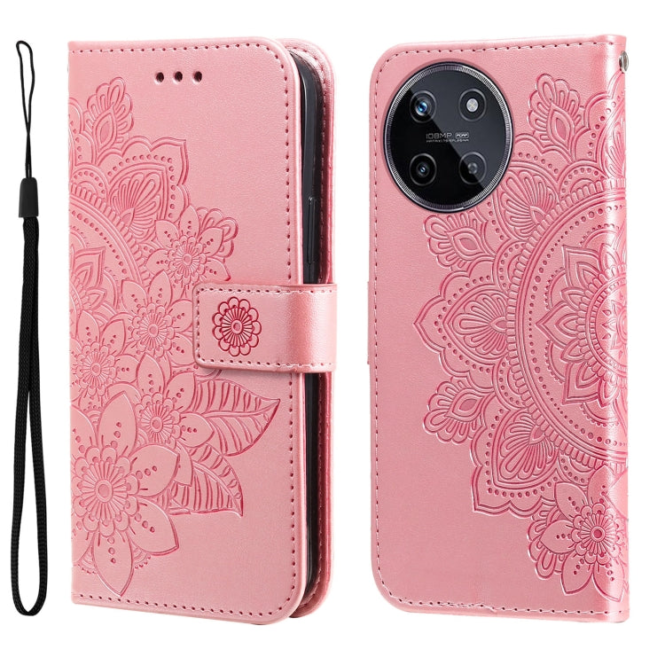 Seven-petal Flowers Embossing Leather Phone Case, For Realme C67 4G Global, For Realme C67 / 11 5G Taiwan Version, For Realme 11 4G Global, For Realme C53 / Narzo N53, For Realme 11, For Realme 11 Pro / 11 Pro+, For Realme C65 4G                       ...