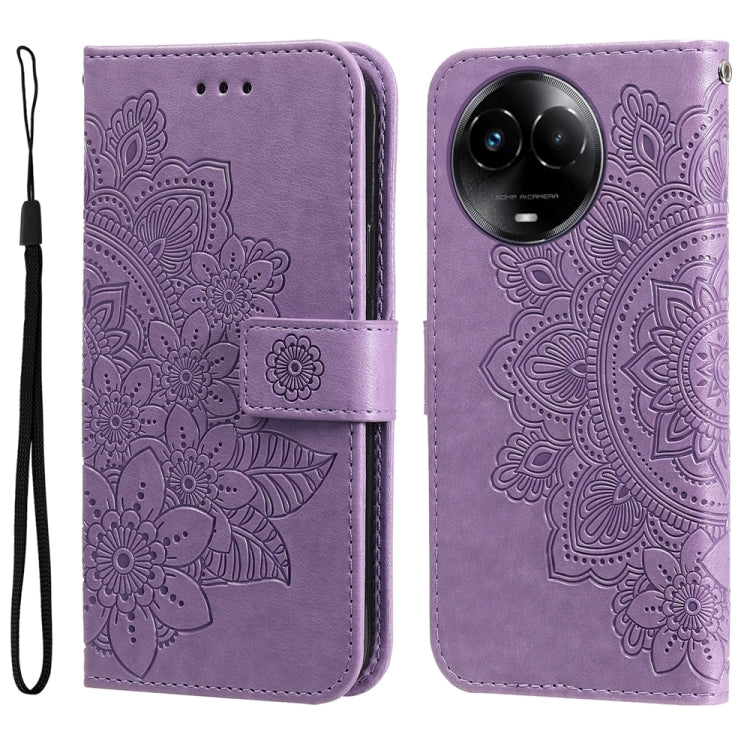 Seven-petal Flowers Embossing Leather Phone Case, For Realme 12+, For Realme 12 Pro+, For Realme C67 4G Global, For Realme C67 / 11 5G Taiwan Version, For Realme 11 4G Global, For Realme C53 / Narzo N53, For Realme 11, For Realme 11 Pro / 11 Pro+      ...